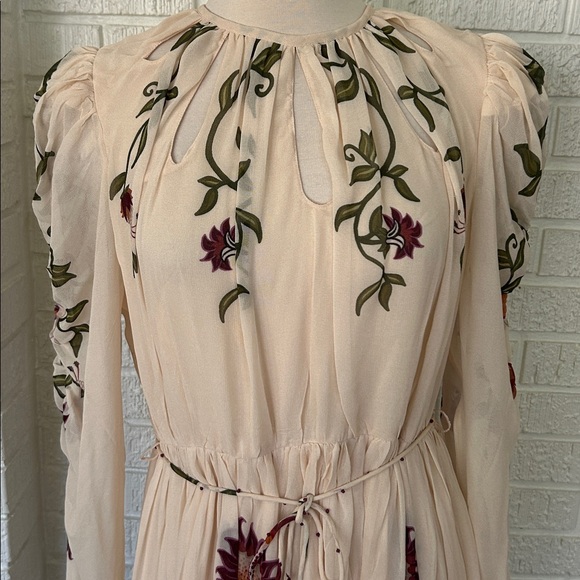 NWT-FARM Rio- Romantic Nature Cream floral maxi dress - Picture 6 of 13